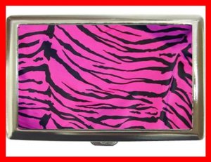 Pink Tiger Skin Print Hobby Cigarette Money Case 058