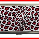 Red Leopard Skin Print Hobby Cigarette Money Case 062