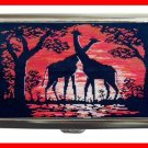 Giraffes Sunset Animals Hobby Cigarette Money Case 081