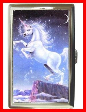 Mystic Unicorn Moon Snow Hobby Cigarette Money Case 091