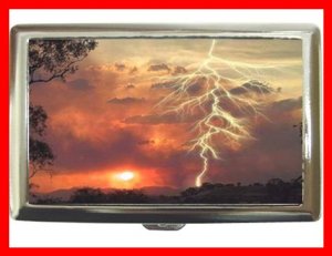 Lightning At Dusk Hobby Fun Cigarette Money Case 100