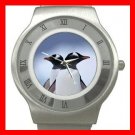PENGUINS Couple Love Bird Stainless Steel Wrist Watch Unisex 134
