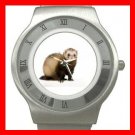 Cute Ferret Pet Animals Stainless Steel Wrist Watch Unisex 135