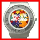 Autism Awareness Health Kids Stainless Steel Wrist Watch Unisex 137
