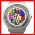Autism Awareness Health Kids Stainless Steel Wrist Watch Unisex 139