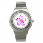 PINK FRANGIPANI Flowers Stainless Steel Wrist Watch Unisex 142