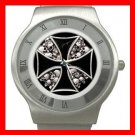 IRON CROSS SIGN SYMBOL SKULL Steel Wrist Watch Unisex 144