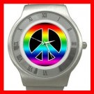 RAINBOW PEACE SIGN Hobby Steel Wrist Watch Unisex 145