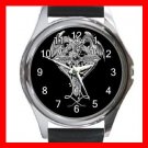 Cross Sign Dragon Myth Round Metal Wrist Watch Unisex 145