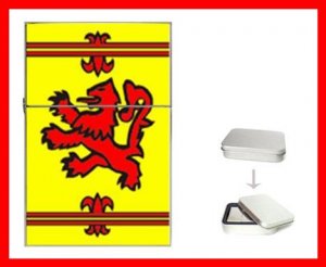 The Old Scottish Rampant Lion Flag Flip Top Lighter + Box New Gift 002