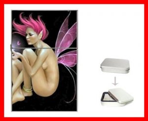 Pink Haired Fairy Myth Flip Top Lighter + Box New Gift 008