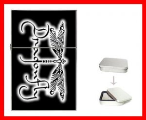 DRAGONFLY Black Hobby Flip Top Lighter + Box New Gift 010