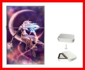 Purple Moon Myth Hobby Flip Top Lighter + Box New Gift 012