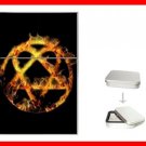 Golden Fire Heartagram Hobby Flip Top Lighter + Box New Gift 026