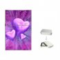 Purple Heart Love Hobby Flip Top Lighter + Box New Gift 032