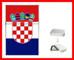 Croatia Flag Nation Hobby Flip Top Lighter + Box New Gift 036