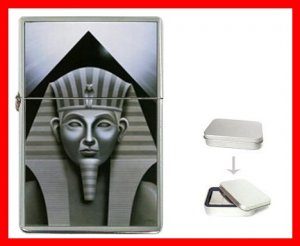 Sphinx Pyramid  Egypt Myth Hobby Flip Top Lighter + Box New Gift 039