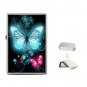 Blue Pink Butterflies Fly Hobby Flip Top Lighter + Box New Gift 040