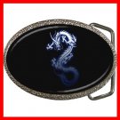 Blue Chinese Dragon Mystical Fantasy Belt Buckle 016