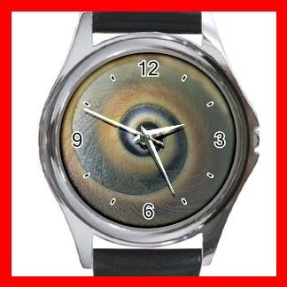 Snail Shell Print Hobby Round Metal Wrist Watch Unisex 151