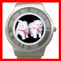 White Kittens Cats Pets Stainless Steel Wrist Watch Unisex 144