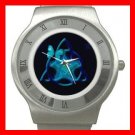 Blue Butterfly Triangle Star Stainless Steel Wrist Watch Unisex 156