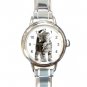 Curious Cat Pet Animals Round Italian Charm Wrist Watch 555