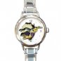 Tinkerbell Flying Halloween Witch Round Italian Charm Wrist Watch 594