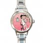 Nurse Betty Boop Hospital Round Italian Charm Wrist Watch 597