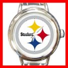 Pittsburgh Steelers Football Sports Round Italian Charm Wrist Watch 598