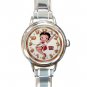 BETTY BOOP On Time Round Italian Charm Wrist Watch 606