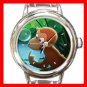 Curious George Monkey Round Italian Charm Wrist Watch 613