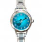 Blue Neon Guitar Music Italian Charm Wrist Watch 623