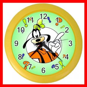 Cute Goofy Kids Wall/Decor Clock-Yellow 009