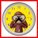 Curious George Monkey Kids Wall Clock-Sliver 015