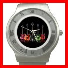 Colorful Neon Guitars Music Fun Stainless Steel Wrist Watch Unisex 184