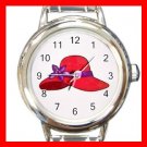 RED HAT SOCIETY LADIES Fun Italian Charm Wrist Watch 619