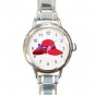 RED HAT SOCIETY LADIES Fun Italian Charm Wrist Watch 619