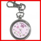 SUGAR PLUM NURSERY GIRLS KIDS Silvertone Key Chain Watch 001
