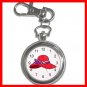 RED HAT SOCIETY LADIES Fun Silvertone Key Chain Watch 002
