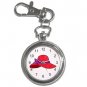 RED HAT SOCIETY LADIES Fun Silvertone Key Chain Watch 002