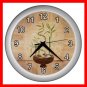 Lucky Bamboo Plants Decor Wall Clock-Silver 023