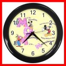 Mickey Mouse Friends MOM Mother's Day Kids Decor Wall Clock-Black 028
