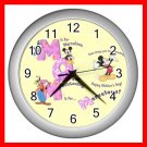 Mickey Mouse Friends MOM Mother's Day Kids Decor Wall Clock-Silver 029
