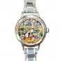 Mickey Mouse Friends Family Kids Italian Charm Wrist Watch 630