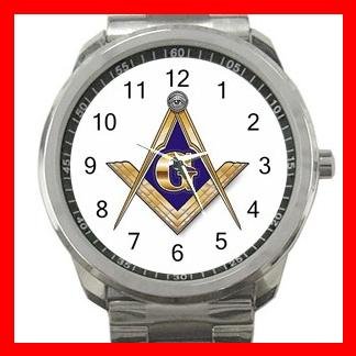 FREEMASONRY MASON Silvertone Sports Metal Watch 004