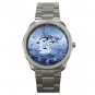 DOLPHINS LEAPING SEA Silvertone Sports Metal Watch 007