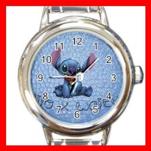 Cute Stitch Disney Kids Round Italian Charm Wrist Watch 637