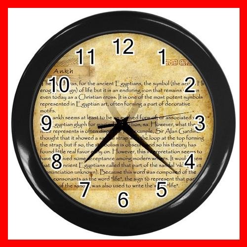 Egypt Pharaoh Ankh Life Eternal Decor Wall Clock-Black 037