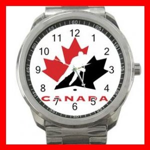 Hockey TEAM CANADA NHL Silvertone Sports Metal Watch 012